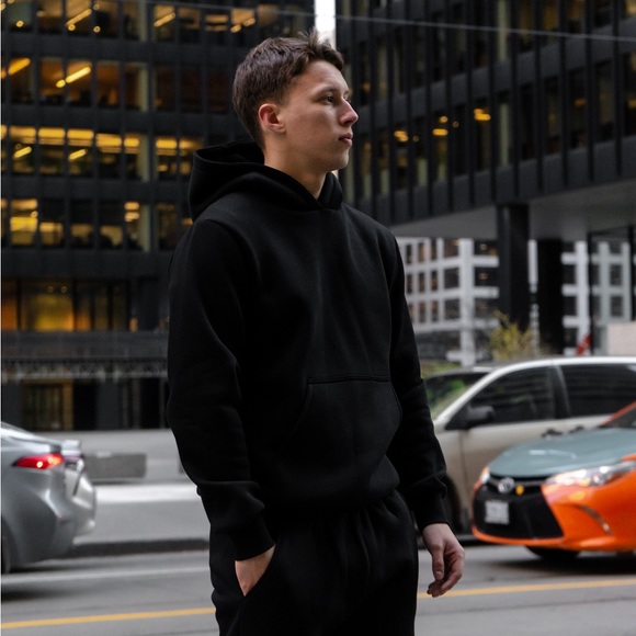 NEW black warm hoodie & joggers sets, fleece model ❄️ - Picture 4 of 5